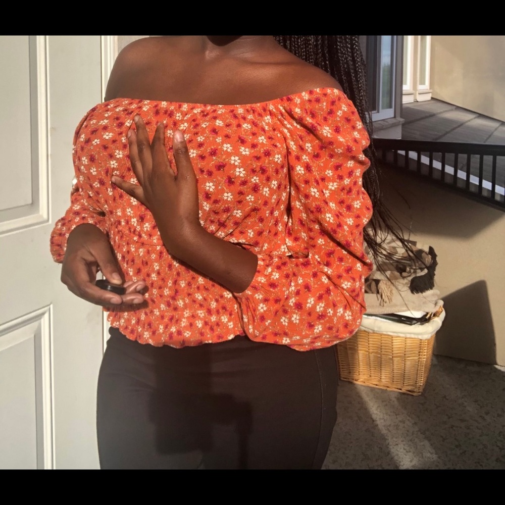 Floral off the shoulder top